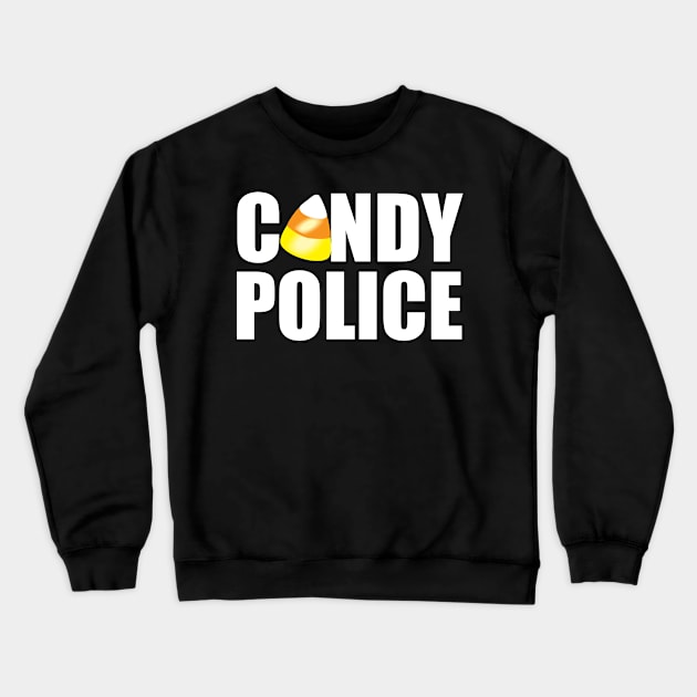 Funny Halloween Gifts Candy Police Crewneck Sweatshirt by finedesigns